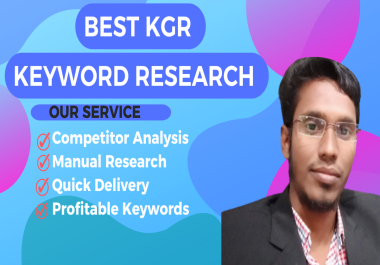 I will do kgr keywords research and organic traffic for your website.
