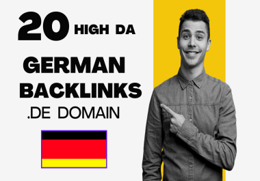 I will do 20 high authority German backlinks