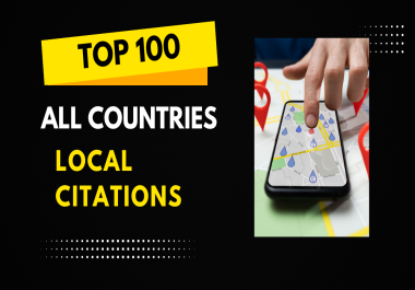 I will do 100 top all countries local citations