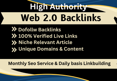 75+ High Quality Web2.0 Blog Creation for Powerful SEO Backlinks