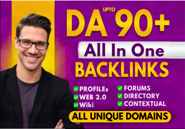 Powerful 100 SEO Backlinks All-In-One High Authority Profiles,  Contextual,  Web 2.0,  Directory,  Image