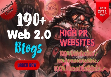190 Web 2.0 Blogs to Shoot Your Website and Rank