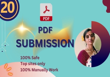 I will do 20 PDF submission or document sharing sites