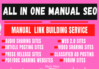 All In One Manual High DA PA SEO Link Building Service
