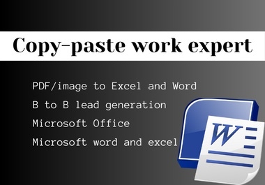 I will do copy-paste work and documents into Microsoft word