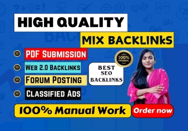 200 Excellent Mix Backlinks on High Da DoFollow Permanent Links