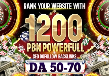 2024 Offer Rank your website with 1200 PBN Powerfull SEO Dofollow Backlinks DA60 to 60 for 99