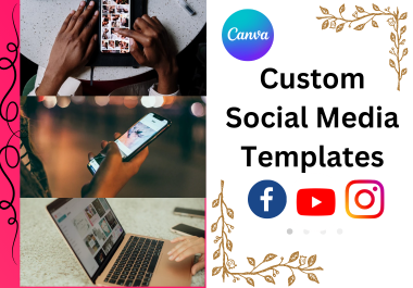I Will design custom social media posts and canva templates