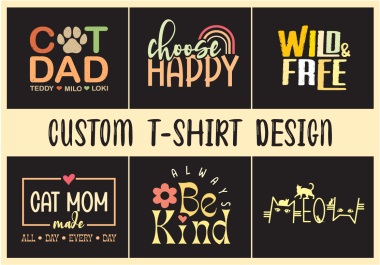 I will do bulk t shirt design or custom t shirt design