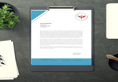 I will design a modern and professional letter head.