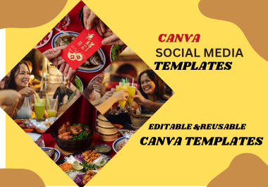 I can design a canva templates for your social media posts
