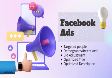 I'll run facebook Ads,  fb campaign setup,  optimized Ads with A/B Testing