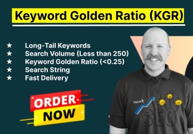 I will do Perfect KGR keyword research for any niche
