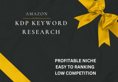 I will do KDP keyword research of amazon for your book niche