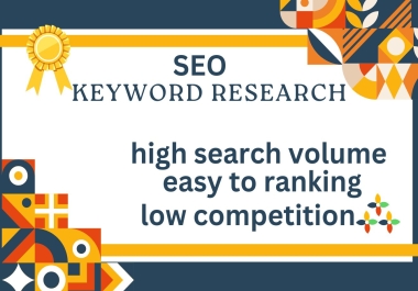 I will do high search volume SEO keyword research