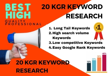 I will do Analysis Professional 20 KGR keyword research for website