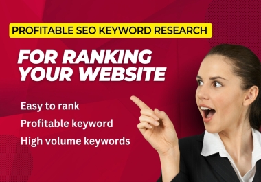 I will do 10 profitable seo keyword research for ranking your website