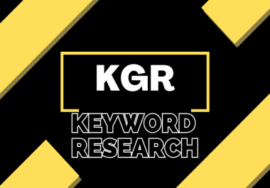 KGR Amazon Keyword Research For Any Niche
