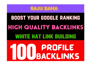 100 Quality Profile backlinks From High Authority Sites