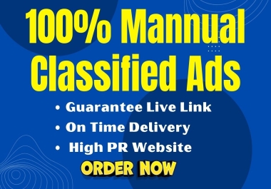I will Manually Submit 120 Top classifide ads posts on high quality ads posting sites
