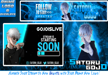 Your Anime & Gaming Brand Logos,  Overlays & YouTube Banners