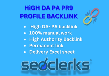 I Will Do 50 Pr9 High Authority SEO Profile Backlink