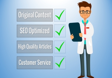 I will write SEO optimized health,  fitness,  and medical articles,  web content writing