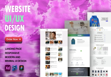 Website ui/ux design landing page design