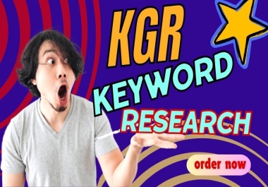 50 KGR keyword research for rank your website