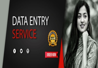 I will do all types of data entry related work in low price