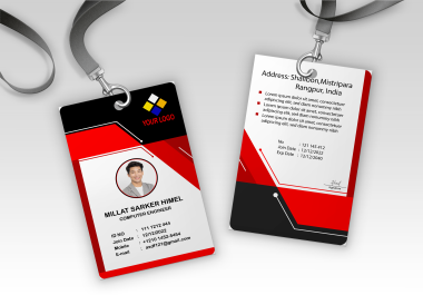 I will create eye catching id badge,  id card