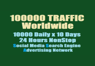 I will send 100,000 real worldwide traffic to your website