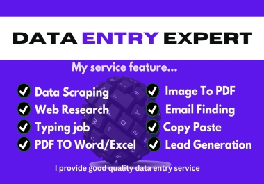 I want to be your virtual assistant for data entry