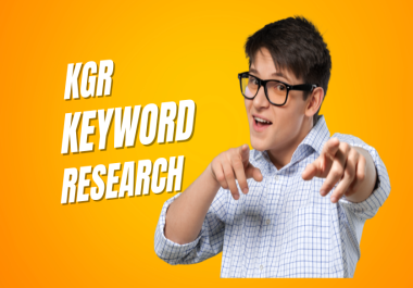 kgr keyword research for your niche
