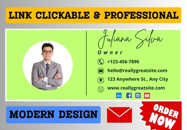 I will design clickable HTML email signature for your business