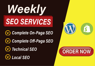 I will Provide Weekly SEO Services On page and Off page SEO Services Google Top Ranking