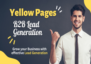I will provide Yellow Pages B2B Lead Generation
