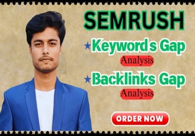 SEO keyword gap and backlink gap analysis focusing on your competitors