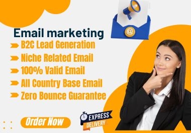 I will provide niche related targeted valid country base email list for email marketing