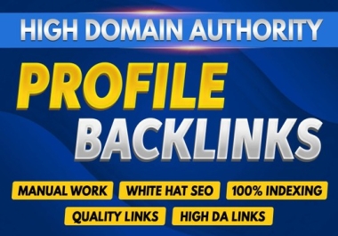 I will make high da profile backlinks