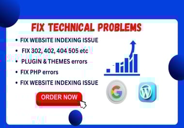 Fix Technical problems 404,  505 errors