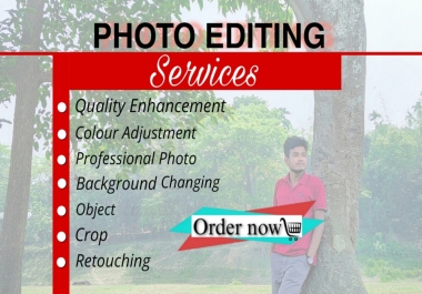 I will edit your photos professionally,  enhance,  colour adjustment,  cropping and retouching.