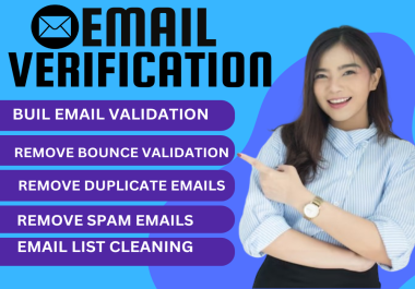 I will do bulk email validation,  verification and list cleaning service