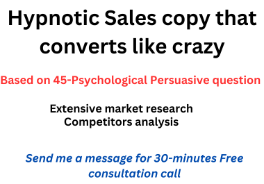 I'll copywrite a high-converting sales copy for your business to skyrocket your sales