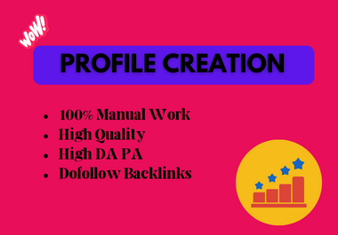 300 Profile creation backlink in high authority