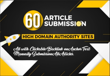 High Quality 150 Article Submission SEO Backlinks