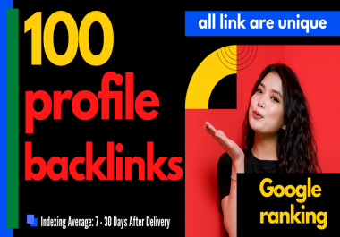 100 Profile Backlinks| White Hat Link Building| High Authority Sites