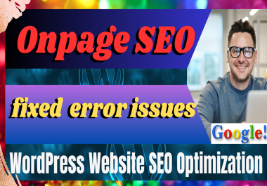 fixed 5 page onpage SEO and error issues on the wp websites