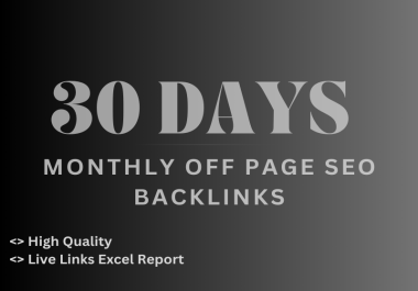 I will Build 30 Days Manual High Quality Backlinks Feed Drip Daily,  Monthly Link Building Strategies
