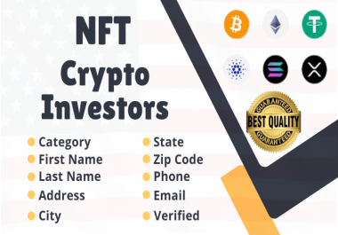 I Will Deliver 50K USA NFT Crypto Investors Email Database Leads Lists